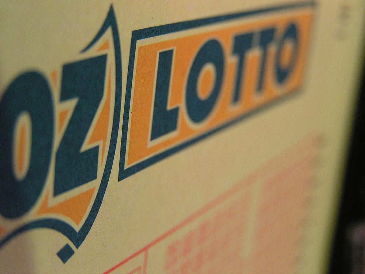 Close-up of an Oz Lotto entry coupon