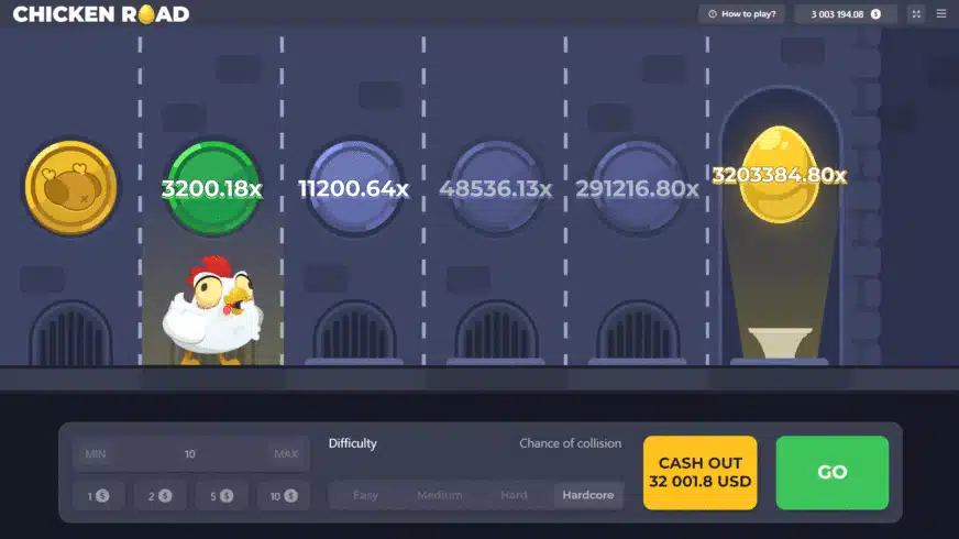 Features of the game Chicken Cross.